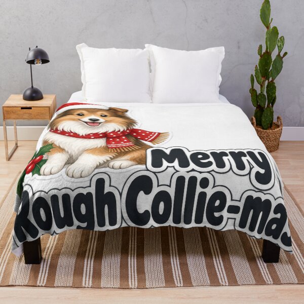 Item preview, Rough Collie Christmas Merry Rough Collie-mas Gift designed and sold by Soft Merch.