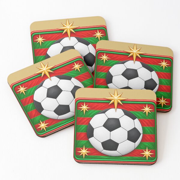 Item preview, Christmas Soccer Ball Emblem – Red and Green Holiday designed and sold by annenambiro.