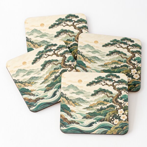 Item preview,  Jade Peaks Landscape  designed and sold by WeaveSphere.
