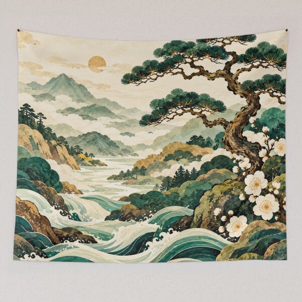 Item preview,  Jade Peaks Landscape  designed and sold by WeaveSphere.