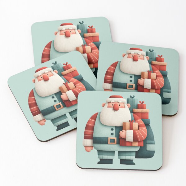 Item preview, Cozy Textured Santa Claus with Holiday Gifts designed and sold by colorful-white.