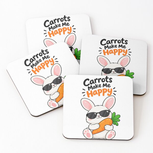 Item preview, Cute Bunny Carrot Lover Funny Happy Rabbit Cartoon designed and sold by Vayro cartoons.