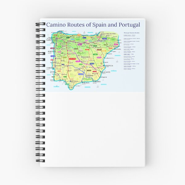 Item preview, Map of Camino de Santiago Routes in Spain and Portugal designed and sold by Inspiring Maps.