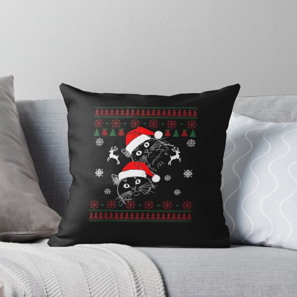 Item preview, Black Cat Kawaii Ugly Christmas Sweater designed and sold by FrankIsabel.