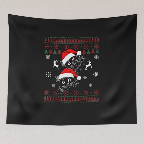 Item preview, Black Cat Kawaii Ugly Christmas Sweater designed and sold by FrankIsabel.