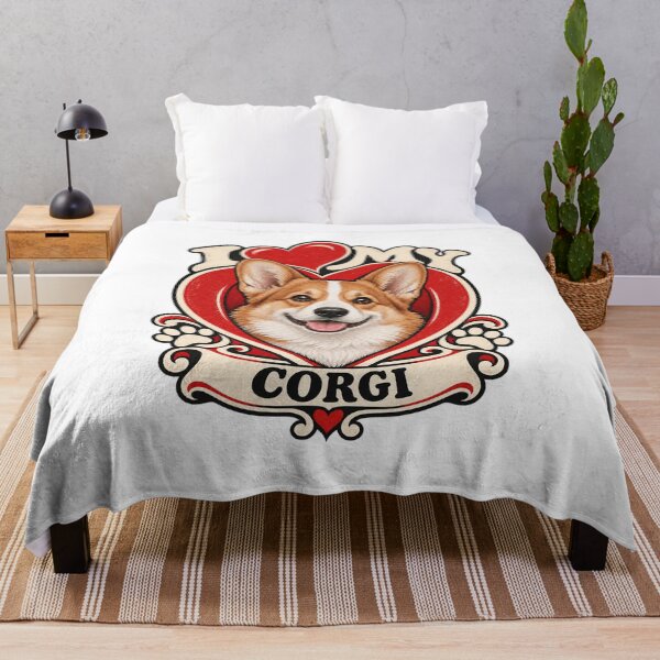 Item preview, I Love My Corgi - Retro Heart designed and sold by Mystik-Media.