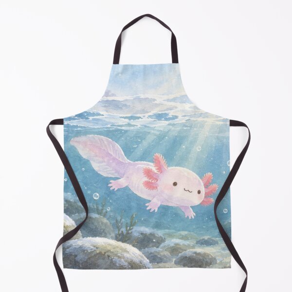 Item preview, Axolotl Swimming Through Sunbeams Beneath Winter Ice designed and sold by AshiraCreations.