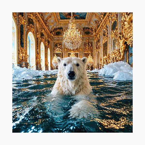 Item preview, Polar Bear in Flooded Palace designed and sold by Elisabeth Lucas.