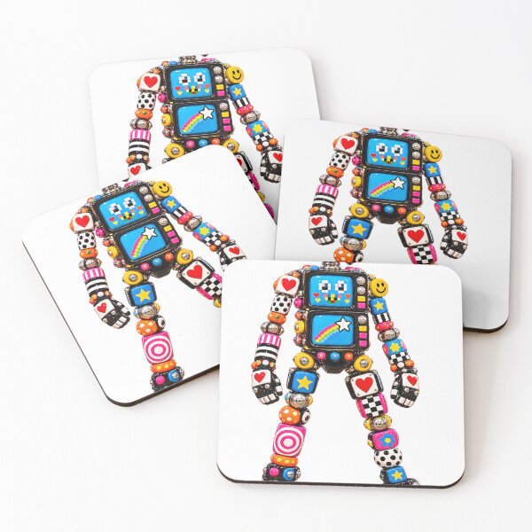 Item preview, T Colourful TV Girl Robot Doll designed and sold by Slyfish.