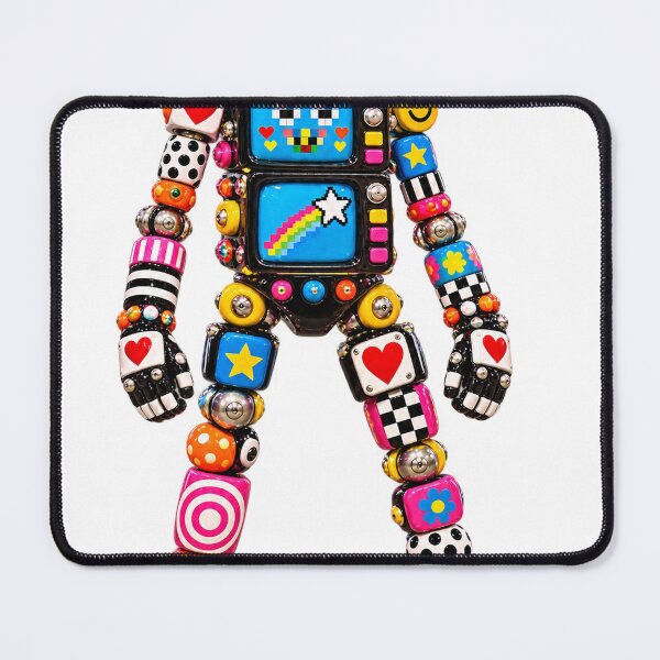 Item preview, T Colourful TV Girl Robot Doll designed and sold by Slyfish.