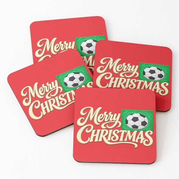 Item preview, Merry Christmas Soccer Ball – Pearl Ivory Calligraphy Design designed and sold by annenambiro.