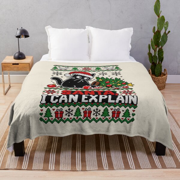 Item preview, Dear Santa I Can Explain Funny Black Cat Ugly Christmas Sweater designed and sold by graphic-genie.