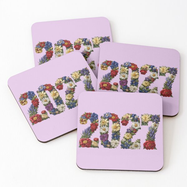 Item preview, Vibrant Floral Typography 2027 New Year Art designed and sold by colorful-white.