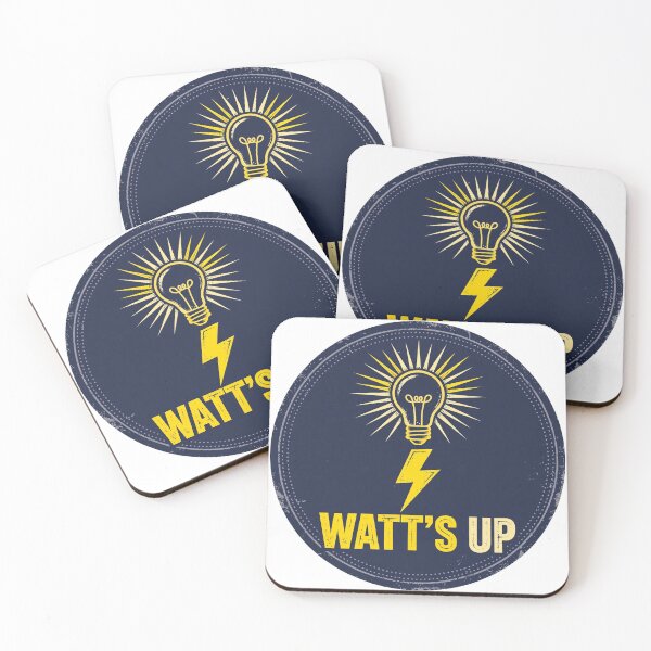 Item preview, Watt's Up Funny Electrician Vintage Badge designed and sold by mahi1design.