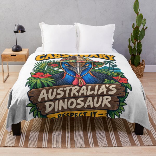 Item preview, Cassowary Australias Dinosaur Respect Tropical Bucket Hat designed and sold by Yellowriversss.