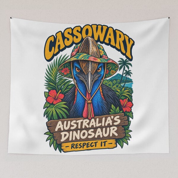 Item preview, Cassowary Australias Dinosaur Respect Tropical Bucket Hat designed and sold by Yellowriversss.