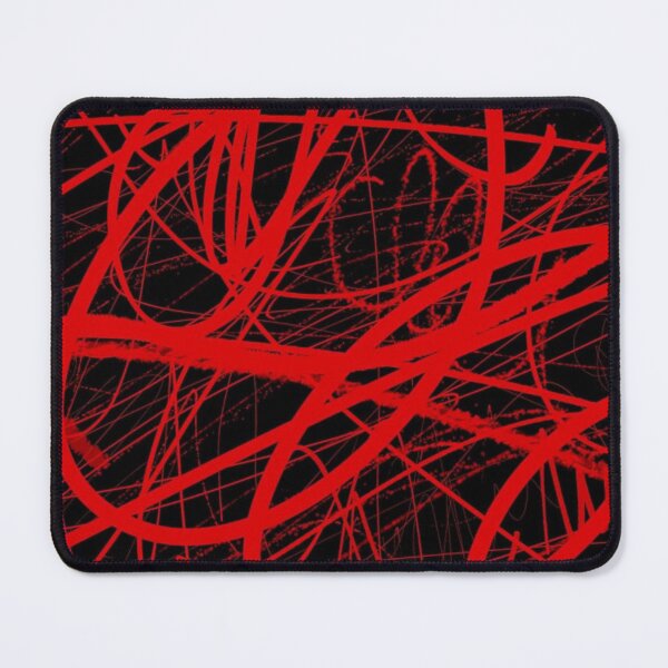 Item preview, Red and Black Abstract Scribble Pattern – Bold Grunge Line Art designed and sold by demigots.