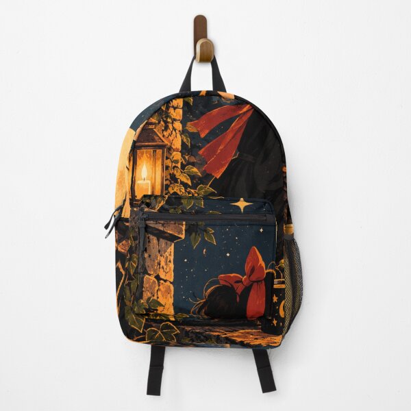 Item preview, Moonlit Witch and Black Cat Gothic Night Art designed and sold by AbstractAuraArt.
