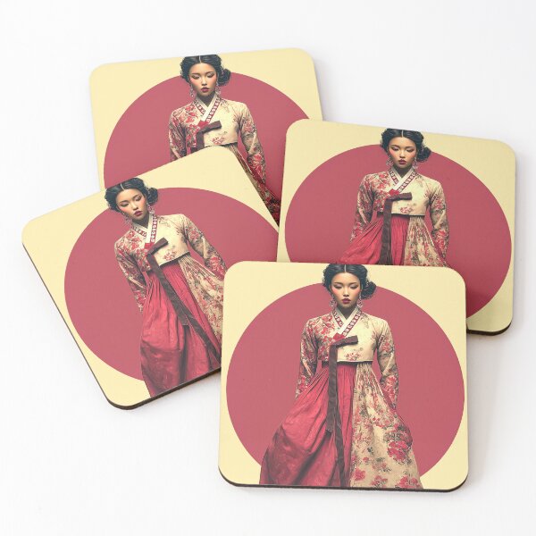 Item preview, Elegant Floral Hanbok Korean Traditional Dress Art designed and sold by colorful-white.