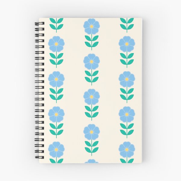 Item preview, Scandinavian Blue Floral Seamless Pattern – Retro Folk Art Flower Design designed and sold by BobaBunny76.