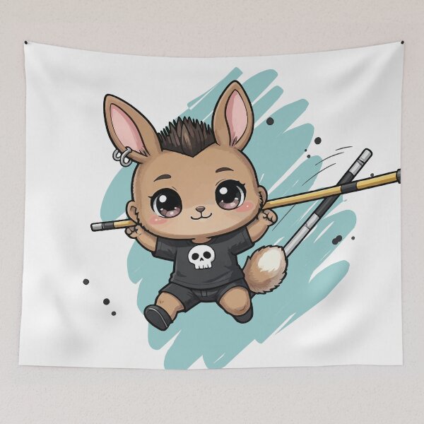 Item preview, Pole Vault Punk Hare Kawaii designed and sold by vivendulies.
