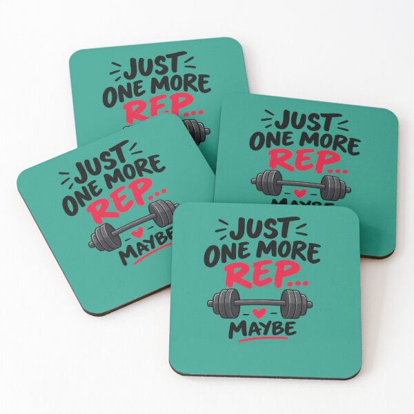 Item preview, Just One More Rep Maybe Funny Gym Workout Quote designed and sold by Artbysarmina.