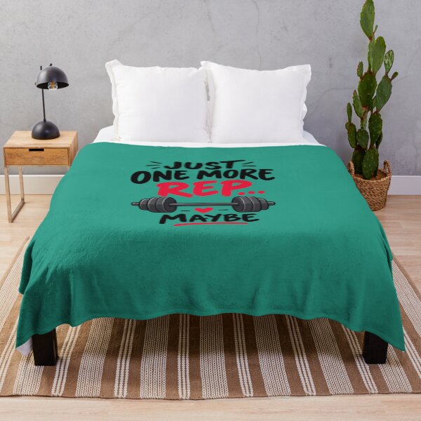 Item preview, Just One More Rep Maybe Funny Gym Workout Quote designed and sold by Artbysarmina.