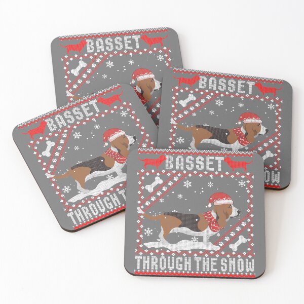 Item preview, Basset Hound Through the Snow Ugly Sweater designed and sold by KristineLi.
