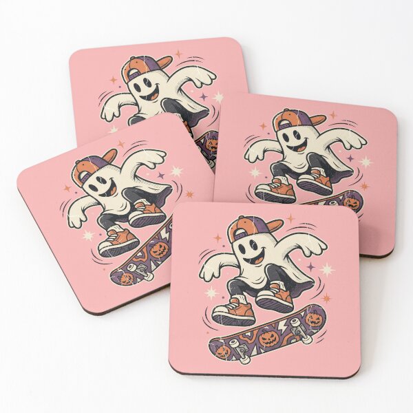 Item preview, Ghost Skateboard Halloween Design – Spooky Skater Cartoon designed and sold by FashionHubLK.