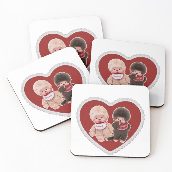 Item preview, Monchhichi Retro Cute Dolls Red Heart Design designed and sold by yuennbunn.