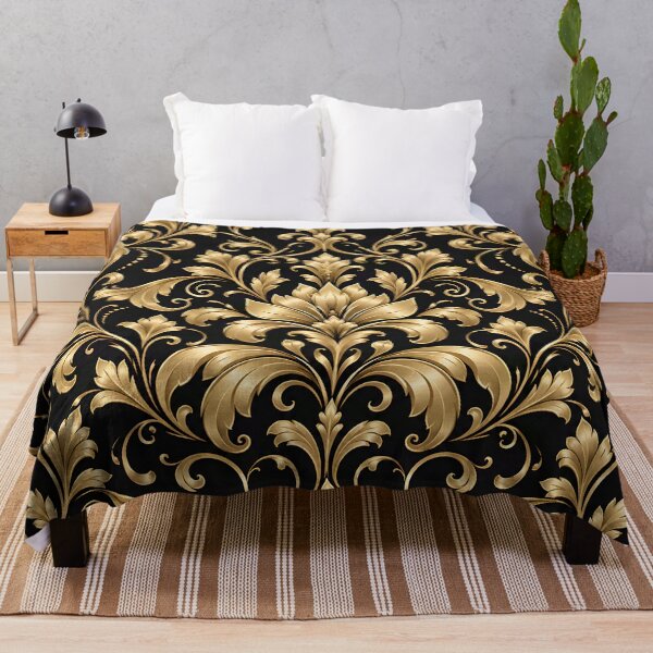 Item preview, Black Gold Royal Baroque Damask designed and sold by HUMANITY STUDIOS.
