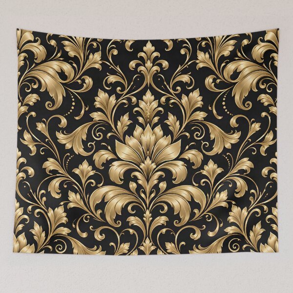 Item preview, Black Gold Royal Baroque Damask designed and sold by HUMANITY STUDIOS.