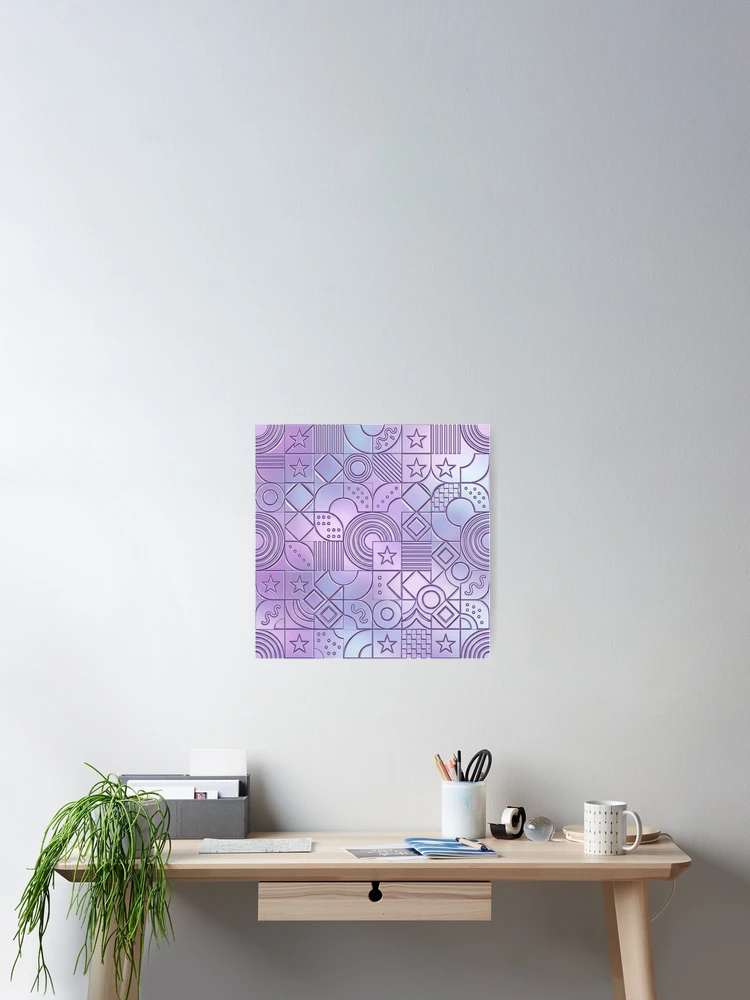 Imagen 2 de 3, Póster con la obra Metallic Iridescent Lilac, diseñada y vendida por FunFitsFactory.