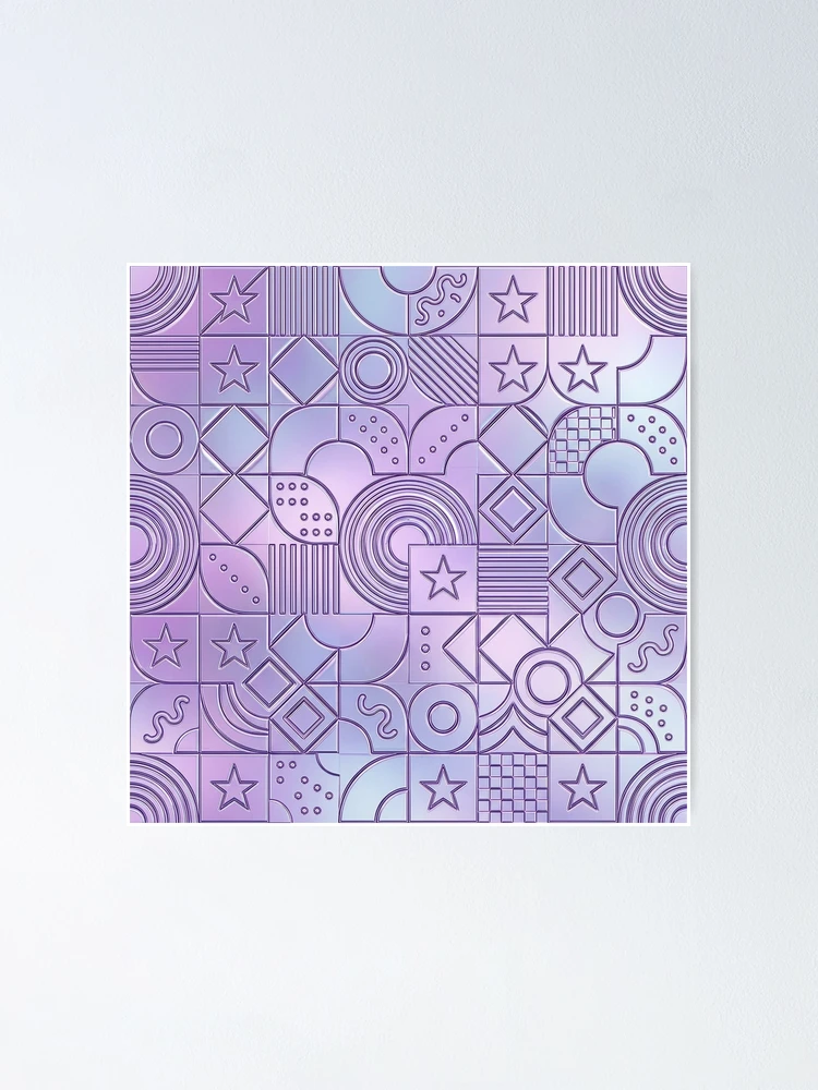 Imagen 1 de 3, Póster con la obra Metallic Iridescent Lilac, diseñada y vendida por FunFitsFactory.