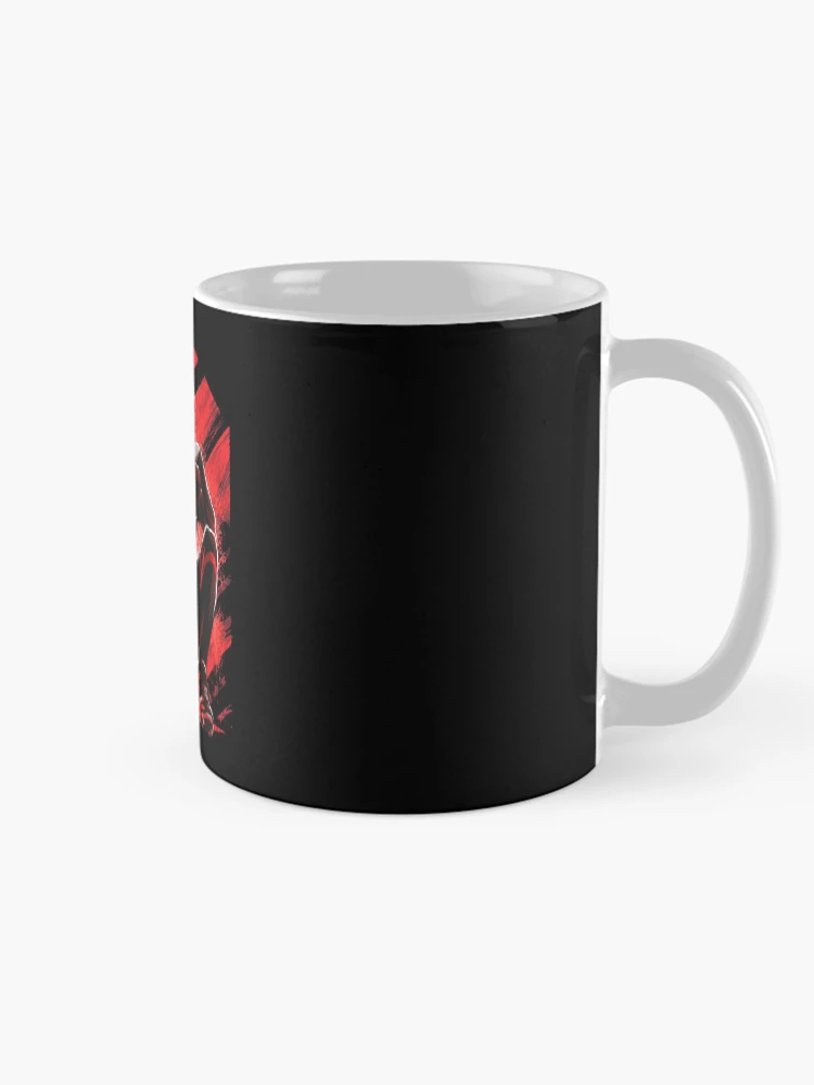 Aperçu 3 sur 6. Mug à café avec l'œuvre Chigiri Hyoma Rayures Rouges créée et vendue par DominikNorris82.