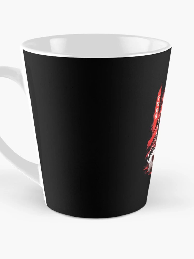 Aperçu 3 sur 4. Mug à café avec l'œuvre Chigiri Hyoma Rayures Rouges créée et vendue par DominikNorris82.