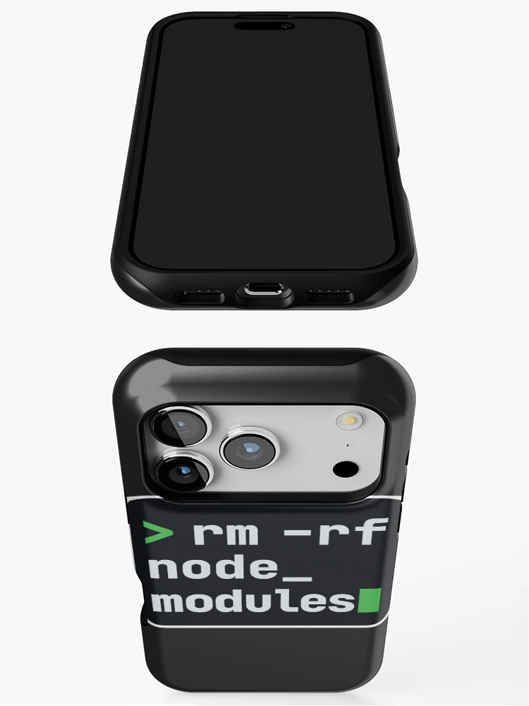 Thumbnail 3 of 4, iPhone Case, rm -rf node_modules Terminal Sticker - JavaScript Developer designed and sold by Stick Erify.