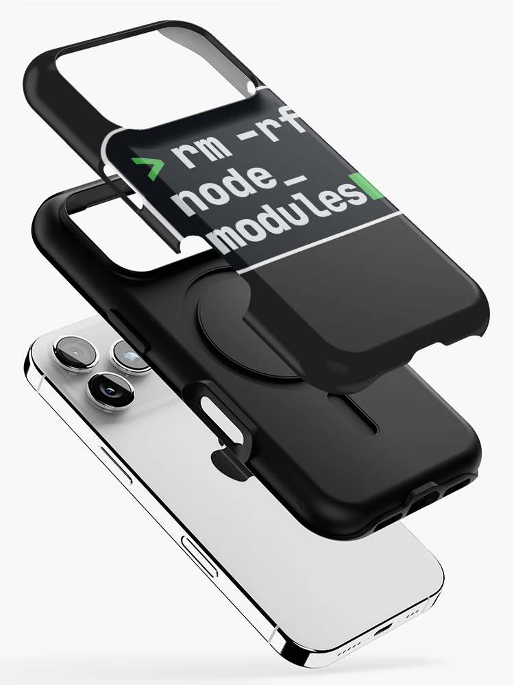 Thumbnail 2 of 4, iPhone Case, rm -rf node_modules Terminal Sticker - JavaScript Developer designed and sold by Stick Erify.