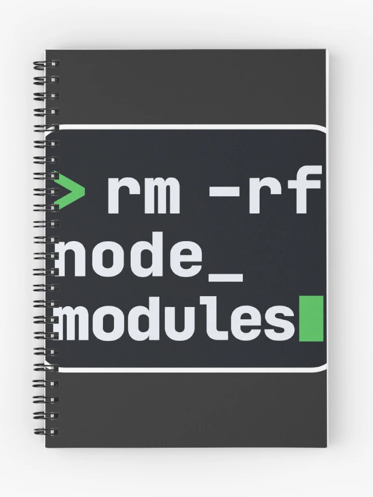 Thumbnail 1 of 3, Journal, rm -rf node_modules Terminal Sticker - JavaScript Developer designed and sold by Stick Erify.