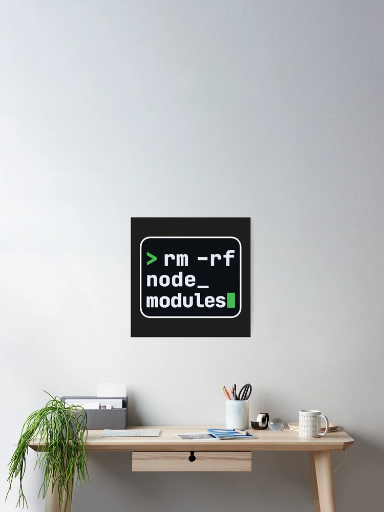 Imagen 2 de 3, Póster con la obra rm -rf node_modules Terminal Sticker - Desarrollador de JavaScript, diseñada y vendida por Stick Erify.