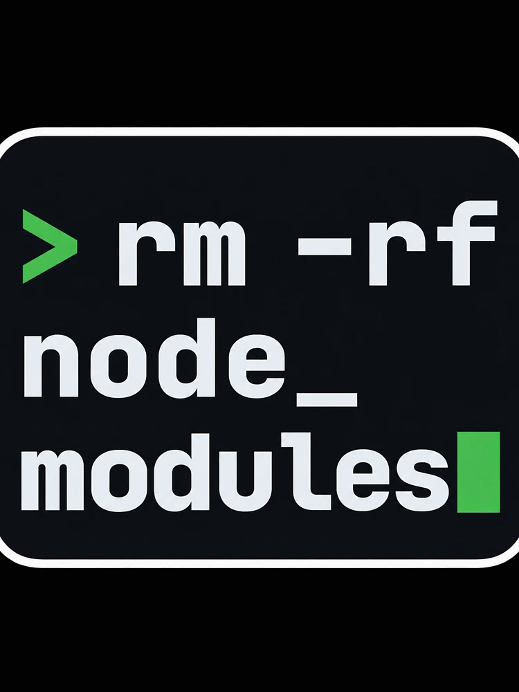 Thumbnail 4 of 4, Relaxed T-Shirt, rm -rf node_modules Terminal Sticker - JavaScript Developer designed and sold by Stick Erify.