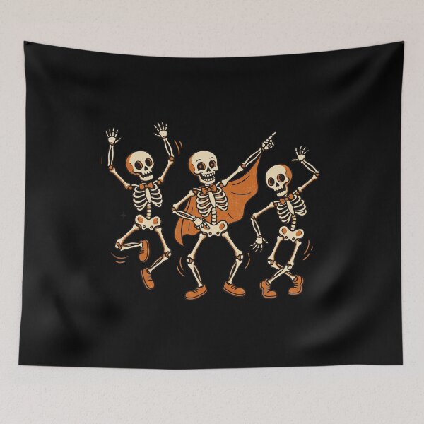 Item preview, Dancing Skeletons Halloween Design – Funny Spooky Skeleton Trio designed and sold by FashionHubLK.