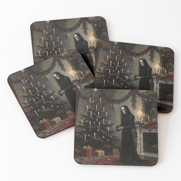 Item preview, Gothic Christmas Skeleton Dark Holiday Art designed and sold by cr6zym1nd.