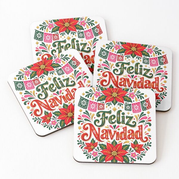 Item preview, Feliz Navidad Mexican Folk Art Poinsettia Papel Picado designed and sold by victorsuarez.