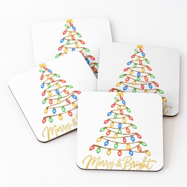 Item preview, Merry And Bright Christmas Lights Tree Minimalist designed and sold by victorsuarez.