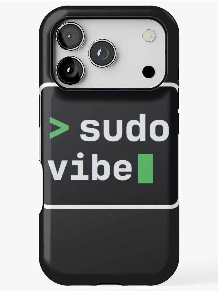 Thumbnail 1 of 4, iPhone Case, sudo vibe - Vibe Coder Terminal Sticker - Linux Developer designed and sold by Stick Erify.