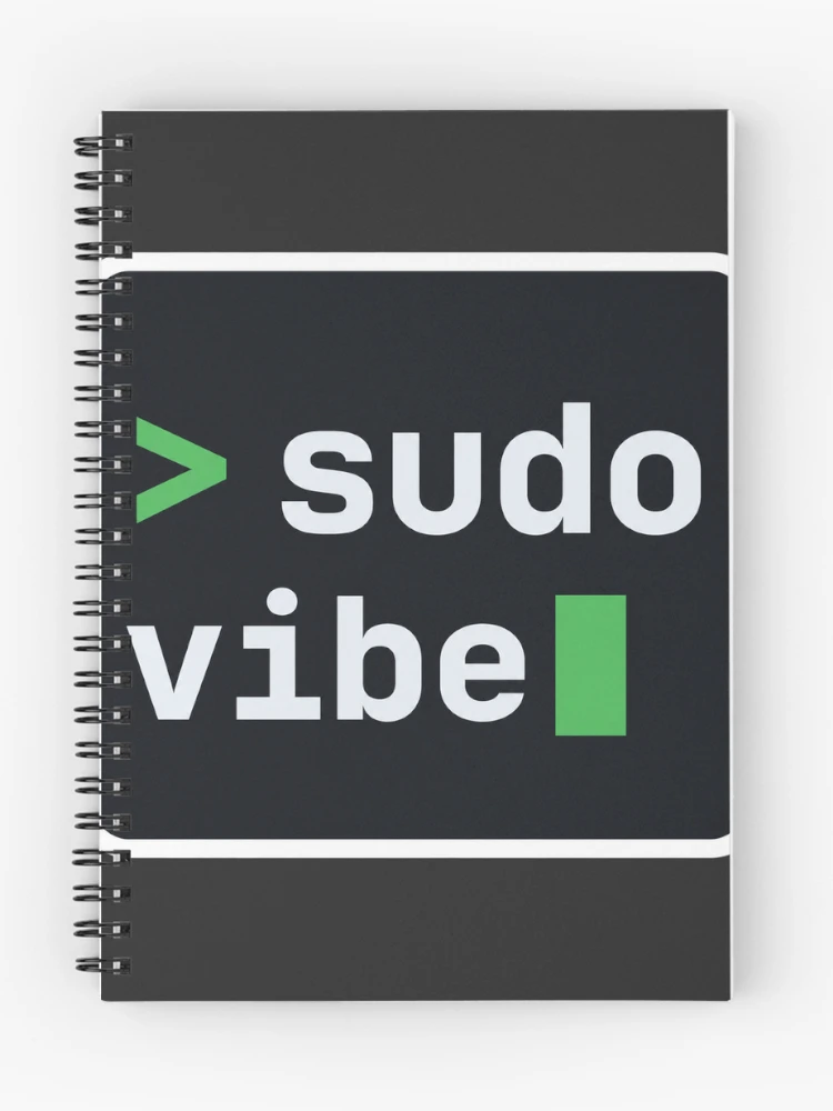 Thumbnail 1 of 3, Journal, sudo vibe - Vibe Coder Terminal Sticker - Linux Developer designed and sold by Stick Erify.