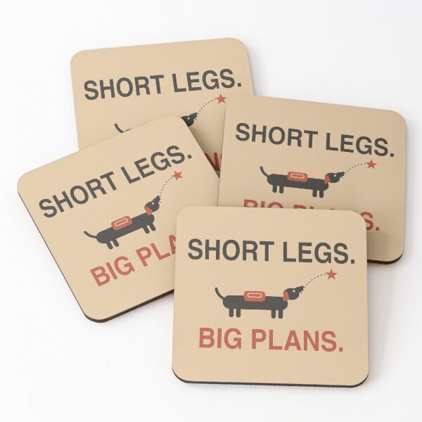 Item preview, Short Legs Big Plans Funny Dachshund Motivation designed and sold by ZabCreation.