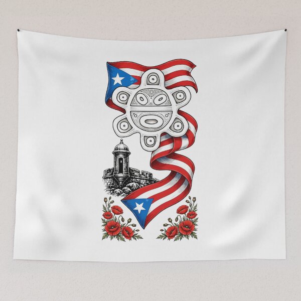 Item preview, Taino Sun Flag Sentry Box Puerto Rico designed and sold by SoyBoricuaPR.