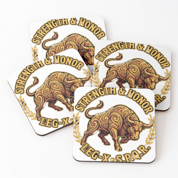 Item preview, Strength And Honor Gladiator Bull Emblem designed and sold by Adom-Fashon.